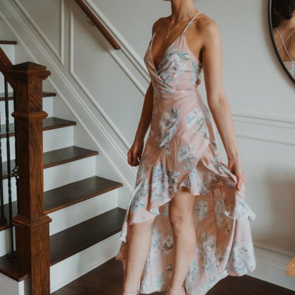 Floral High-Low Ruffle Maxi Dress - Picture 3 of 14